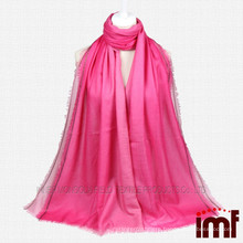 Gradient Color With Spun Glod Line Cashmere Scarf